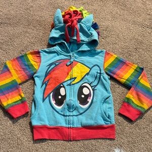 My Little Ponies Rainbow Dash Zip Up Sweatshirt Hoodie Jacket